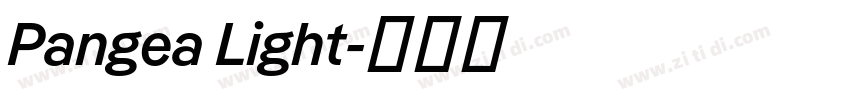 Pangea Light字体转换